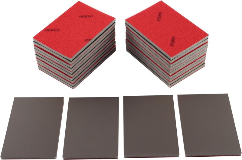 Langthering 24pcs 3000Grits Sanding Sponge, Wet and Dry 4"x3" Sanding Block, Reusable Sand Paper for Metal Wood Drywall Walls Stone Automotive Paint Plastic DIY (3000 Grits) - Image 1